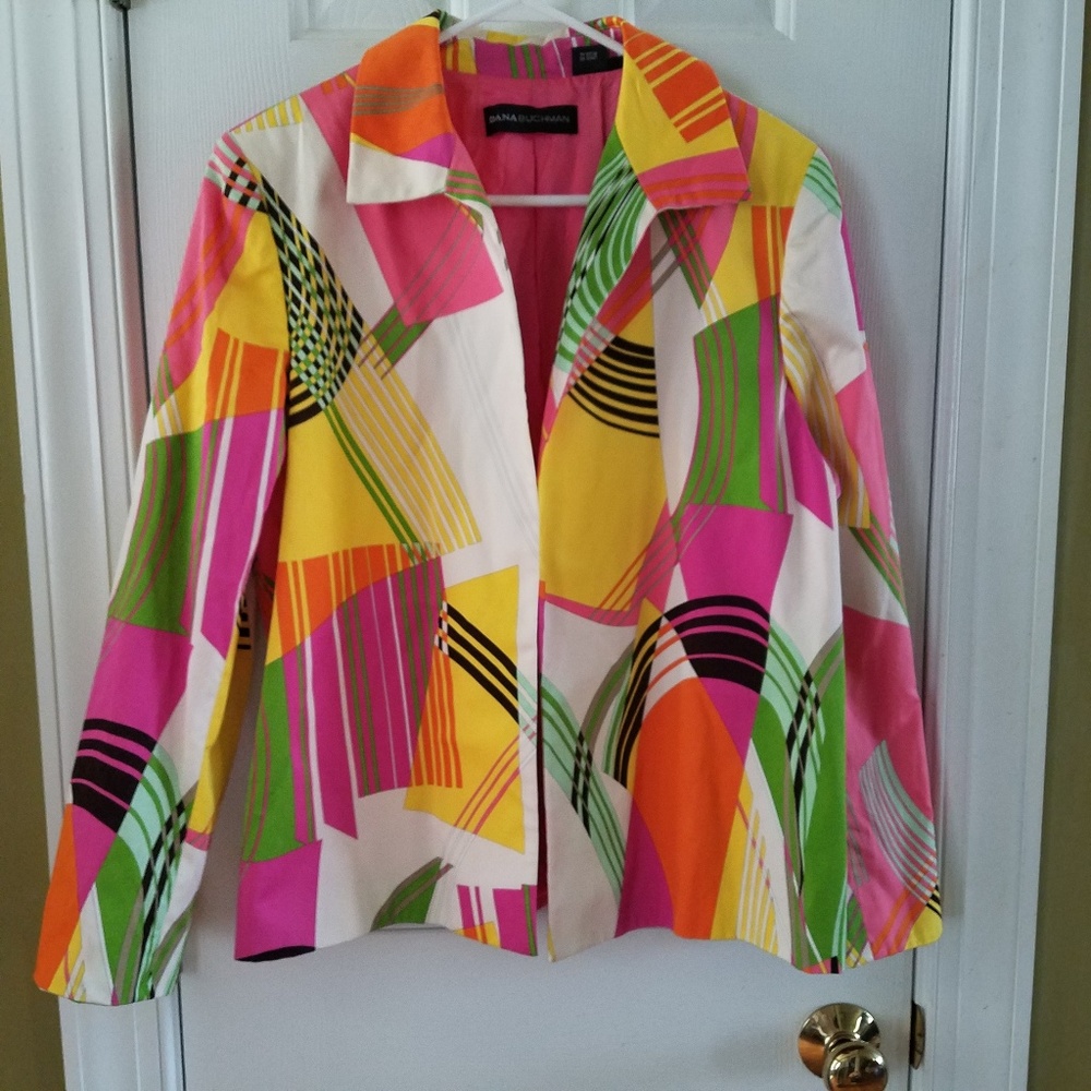 Dana Buchman Abstract Blazer